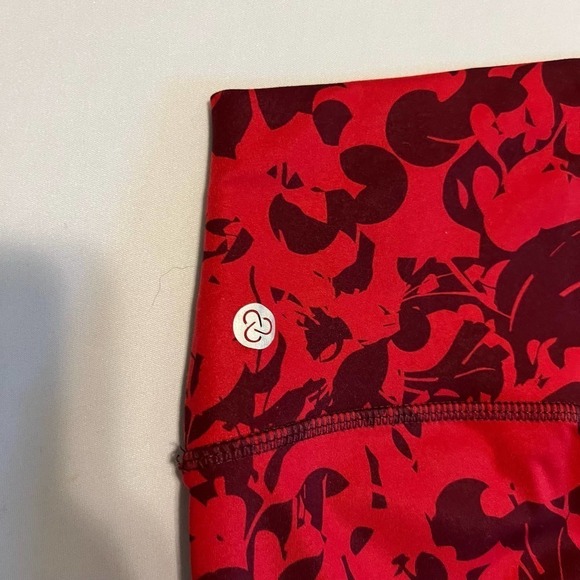 ZELLA dark red and light red print leggings XS - Picture 8 of 8